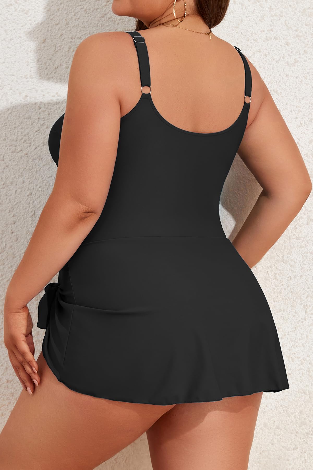 Plus Size Tummy Control Swimdress for Women One Piece