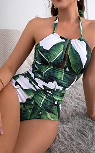 V Neck One Piece Tummy Control Swimsuits