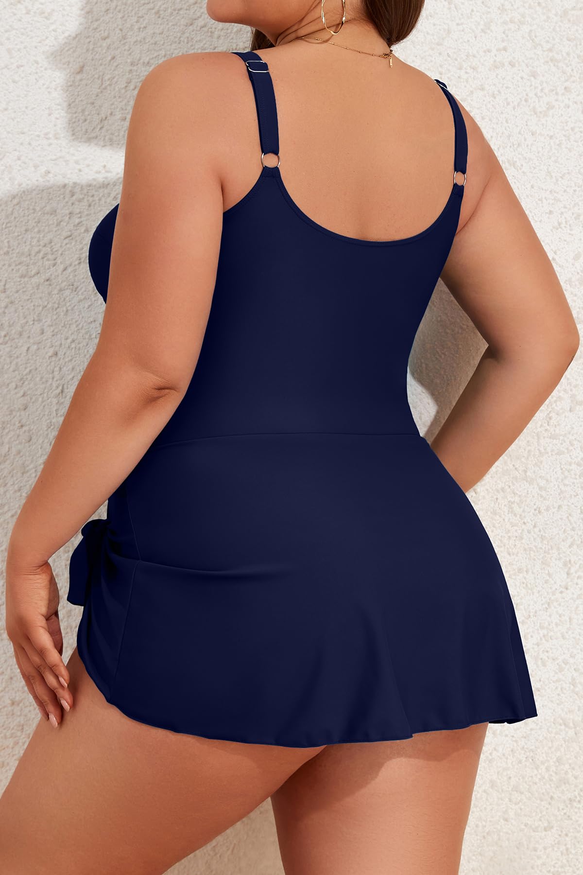 Plus Size Tummy Control Swimdress for Women One Piece