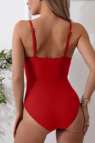 Women's Tummy Control Ruched One Piece Swimsuits