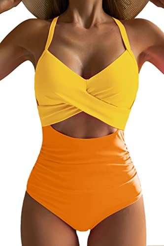 Cutout High Waisted One Piece Swimsuits