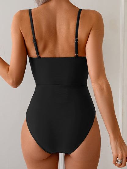 Eomenie One Piece Swimsuit for Women Ring Linked Monokini Sexy Bathing Suit Cutout Swim Suit