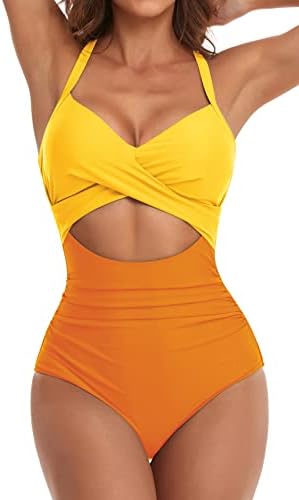 Cutout High Waisted One Piece Swimsuits