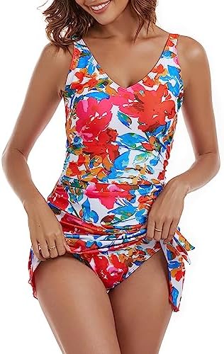 One Piece Tummy Control Swimdress for Women
